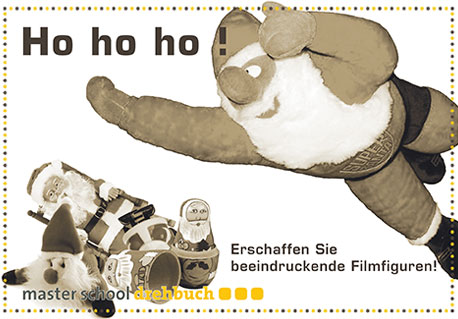 masterschool-drehbuch postkarten super-santa